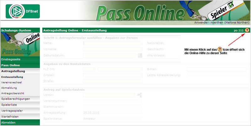 Pass Online Dfb